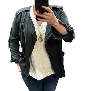 Astr The Label Jacket Medium Grey Blazer Utility Evening Viscose